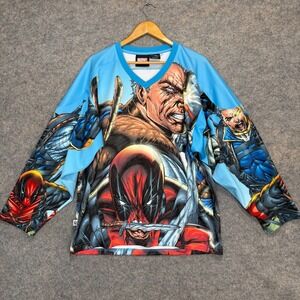 Marvel x Chalk Line Cable Deadpool Hockey Jersey‎ Mens Medium Graphic Rare